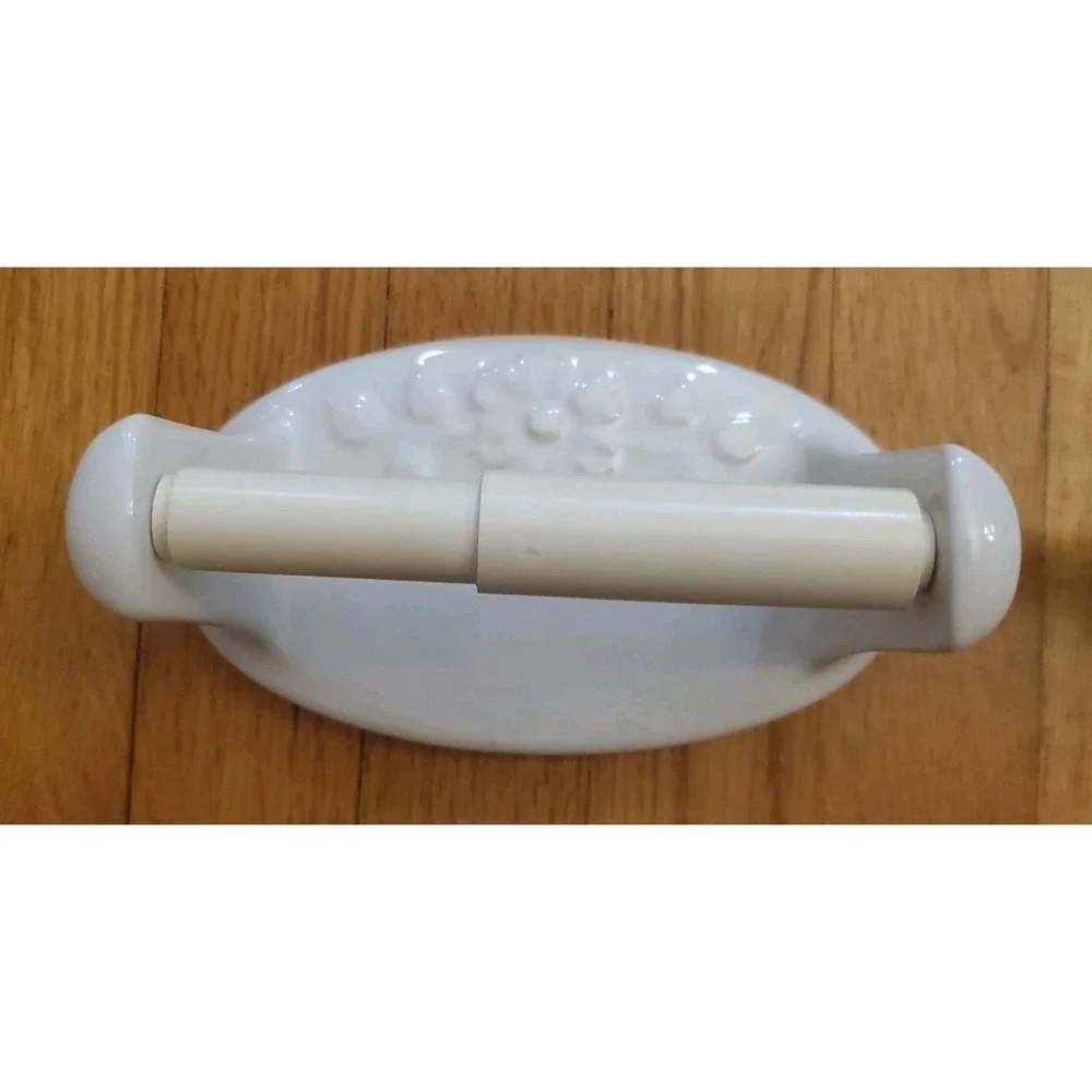 Vintage Floral Ceramic Bathroom Set Toilet Paper Toothbrush Towel Bar Farmhouse